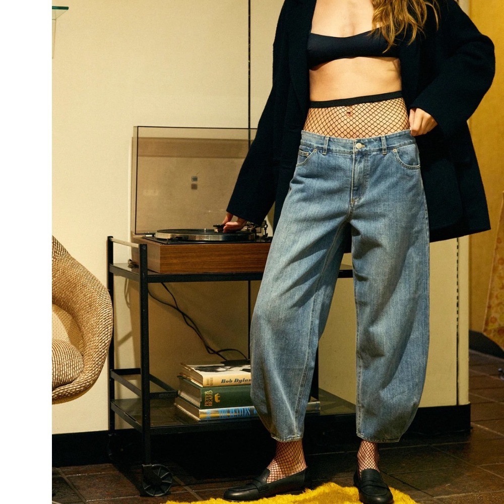 TIBI Brancusi Jean Ballon Size 27